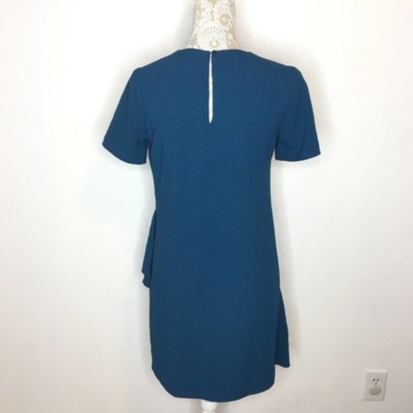 Charles Henry Asymmetrical Ruffle Hem Shift Dress - Picture 3 of 7